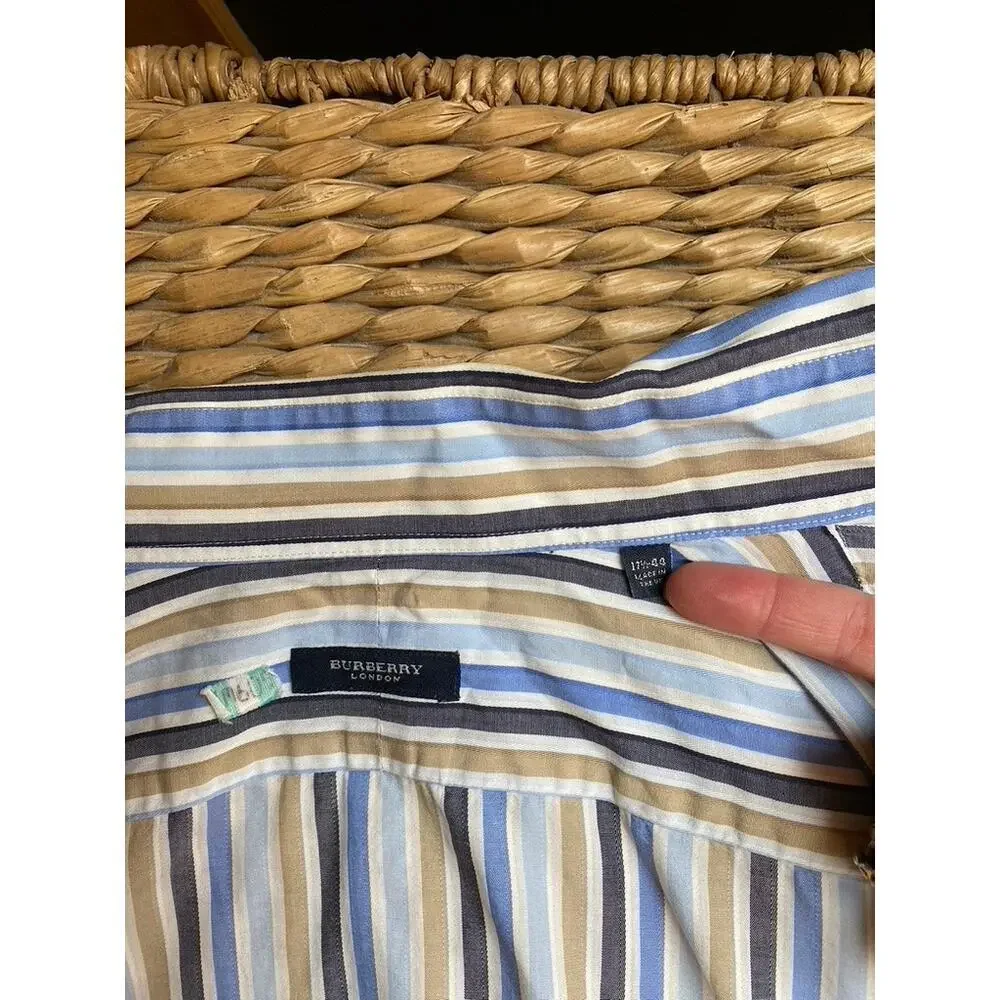 Burberry Shirt Blue Stripe - Picture 5 of 5